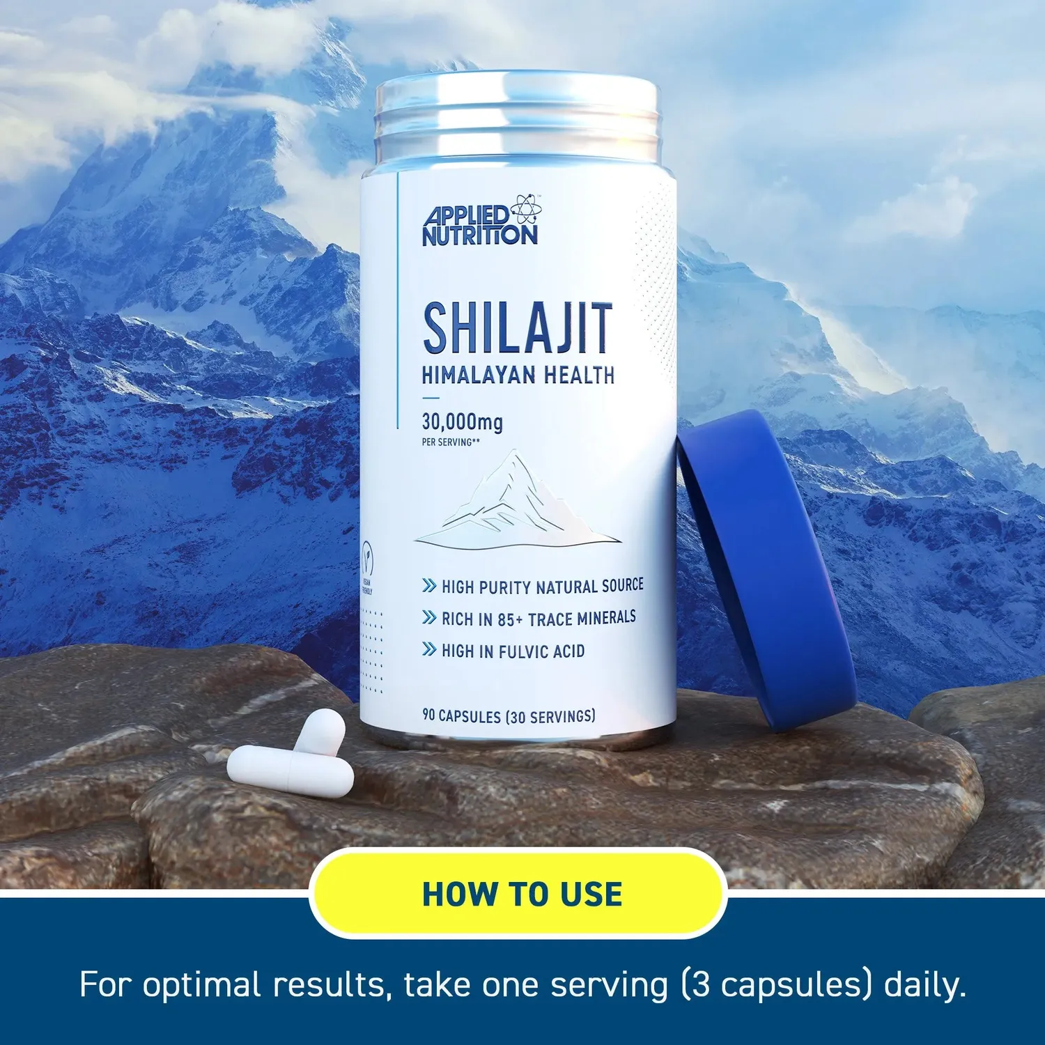 Applied Nutrition Shilajit Kapseln 90 Stück Himalaya