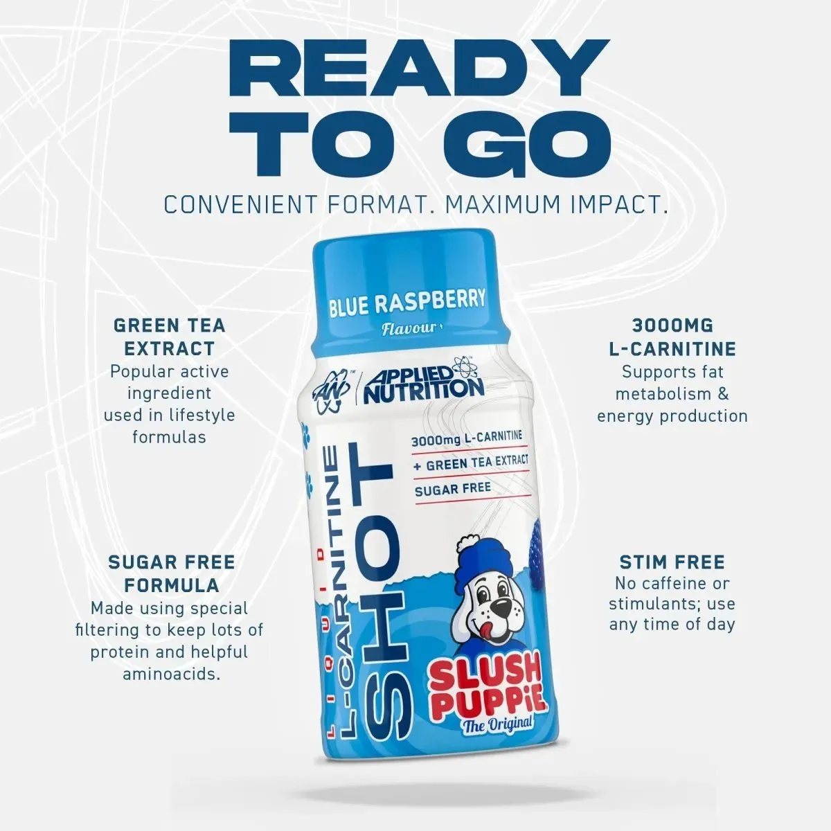 Applied Nutrition L-Carnitine Shot Blue Raspberry 60 ml 3000 mg zuckerfrei