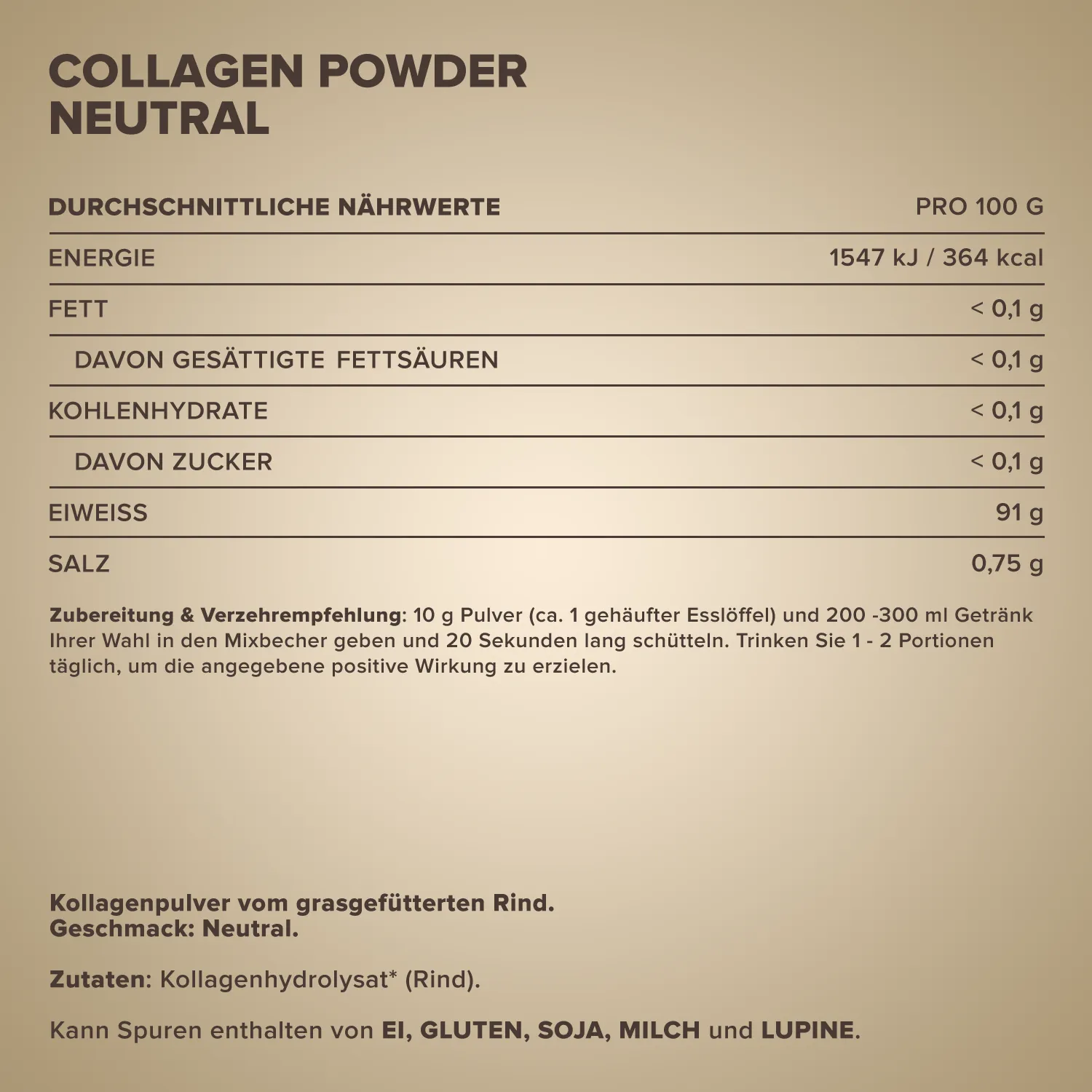Iron Maxx Collagen Powder Kollagenpulver Neutral 300g Vitamin C
