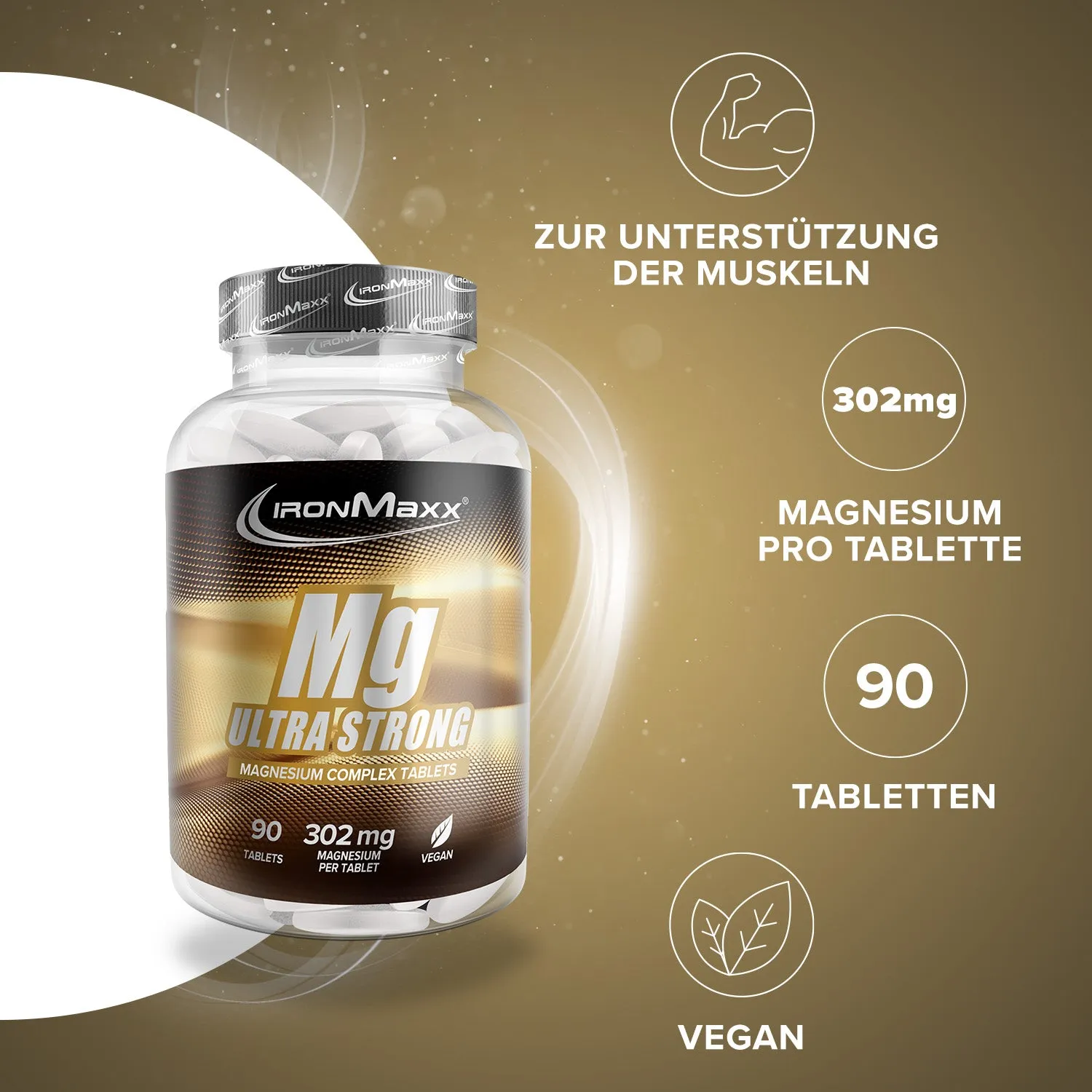 IronMaxx Ultra Strong Magnesium 90 Tabletten glutenfrei