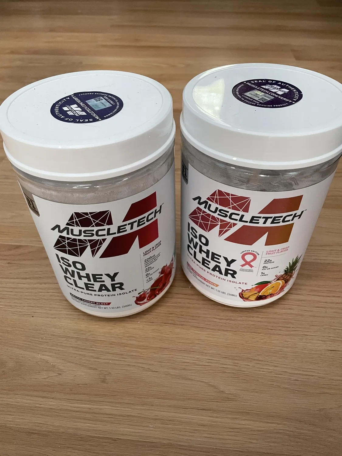MuscleTech Iso Whey Clear Proteinpulver verschiedene Sorten leicht