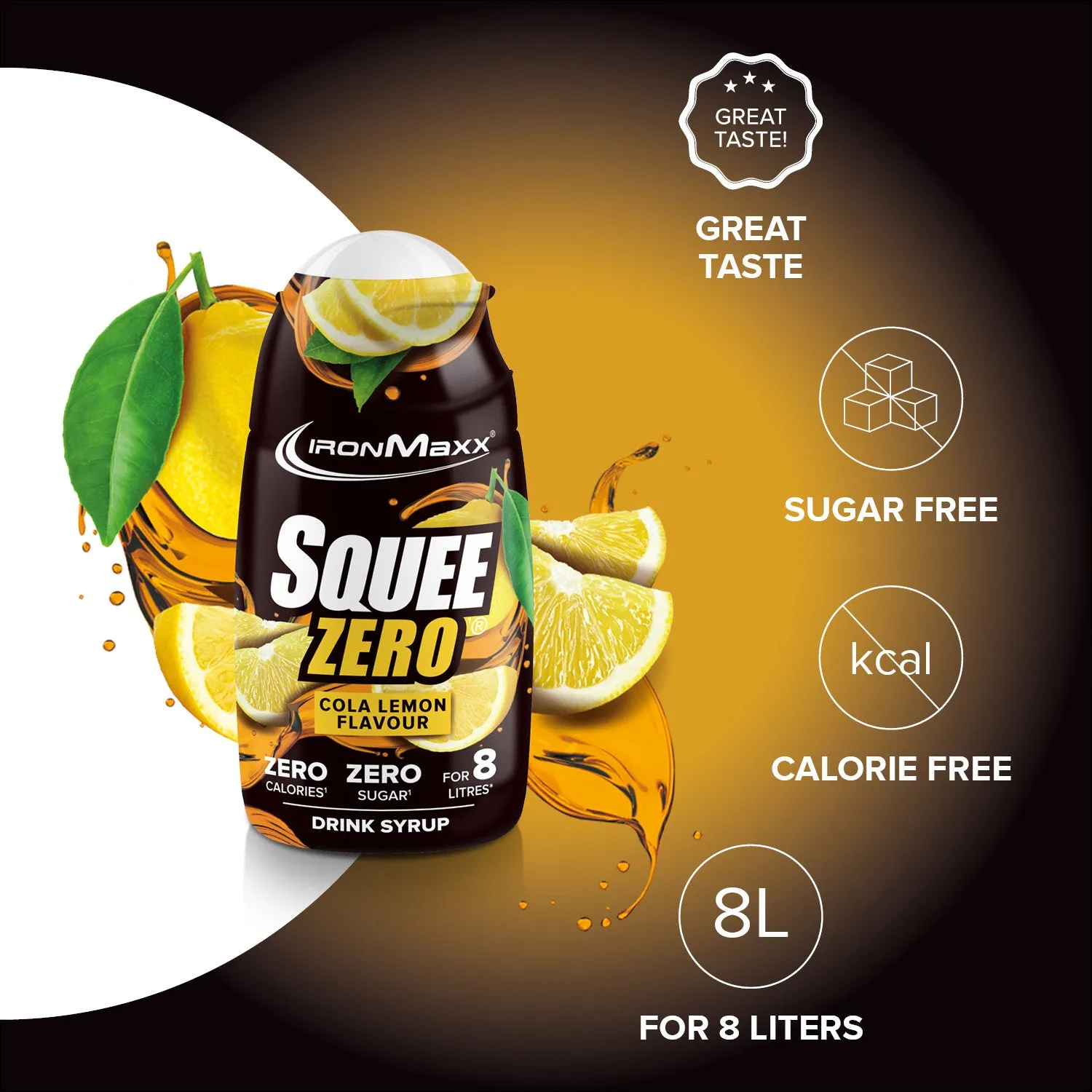 Iron Maxx SqueeZero 65ml Cola Lemon Sirup zuckerfrei