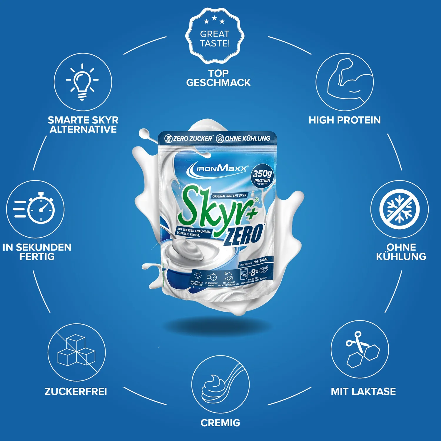 Iron Maxx Skyr Zero Duo Skyr Natur Vanille proteinreich
