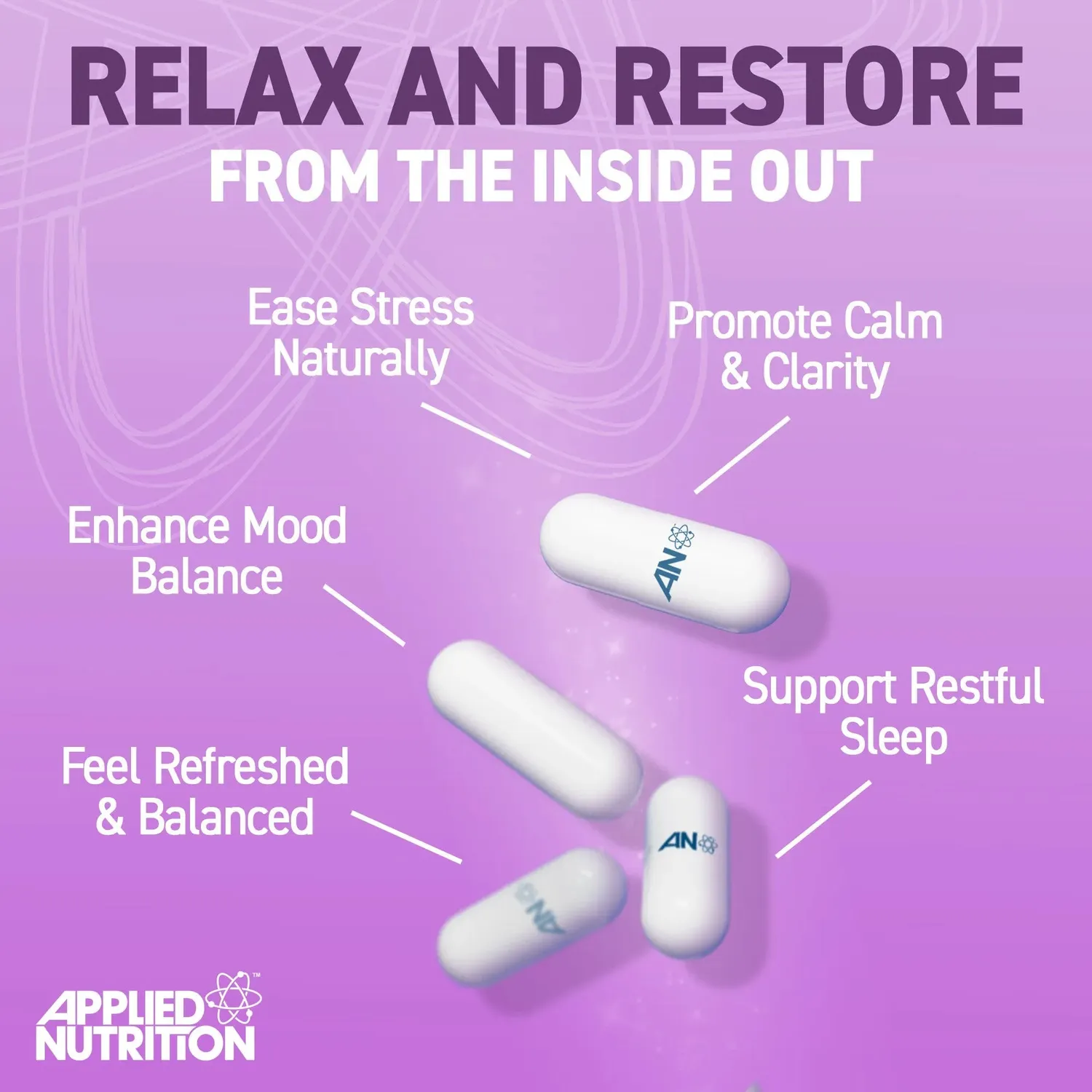 Applied Nutrition Relax & Calm Kapseln 60 Kapseln Ashwagandha