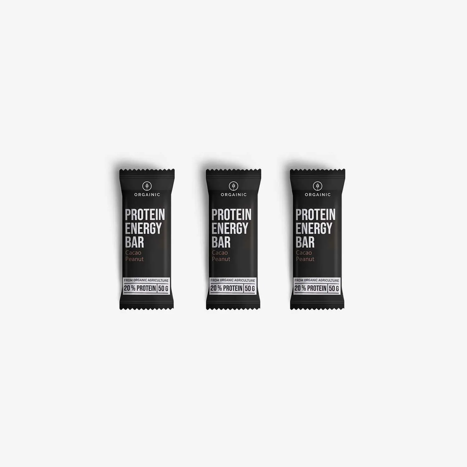 ORGAINIC Bio Protein Energy Bars Proteinriegel Cacao Peanut 12er Box ohne Zuckerzusatz