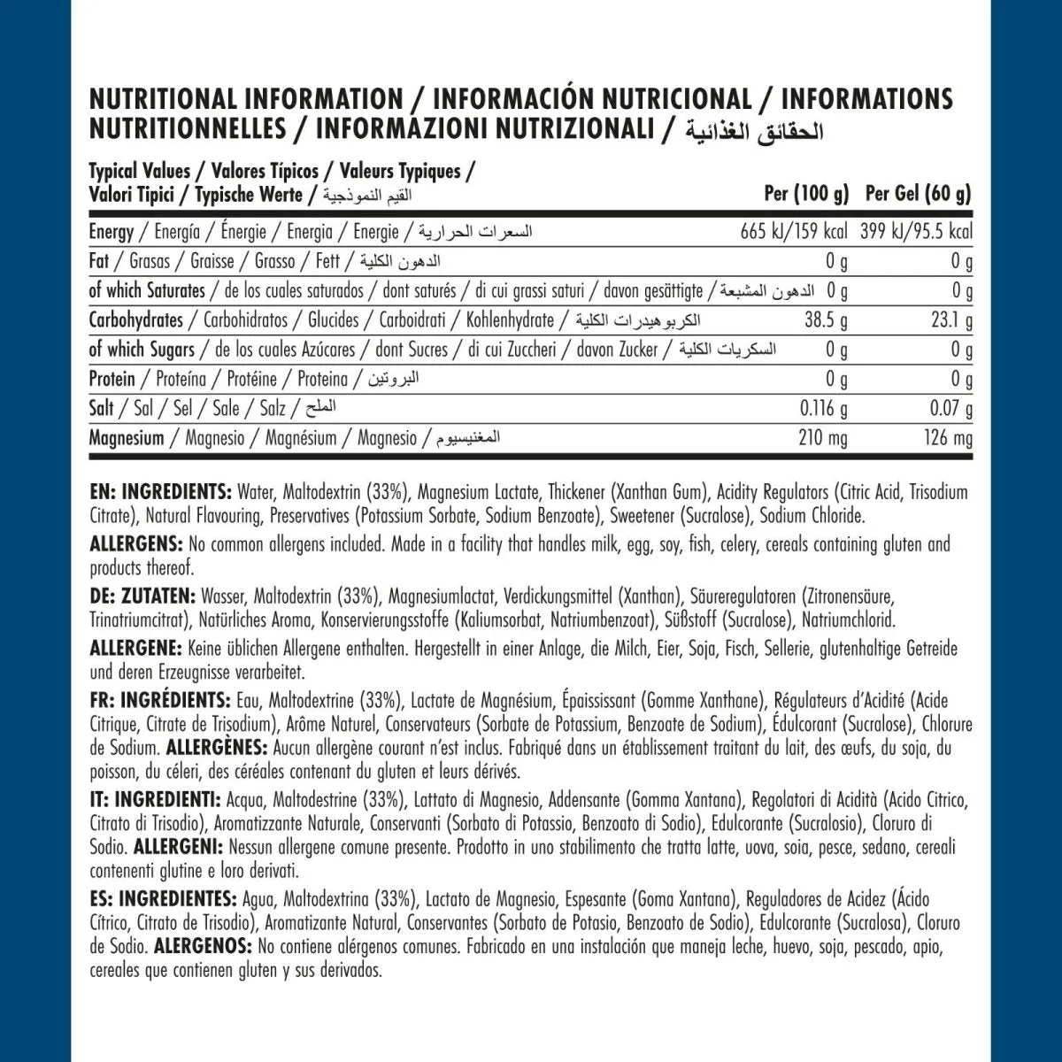 Applied Nutrition Endurance Energy Gel 6er Box zuckerfrei