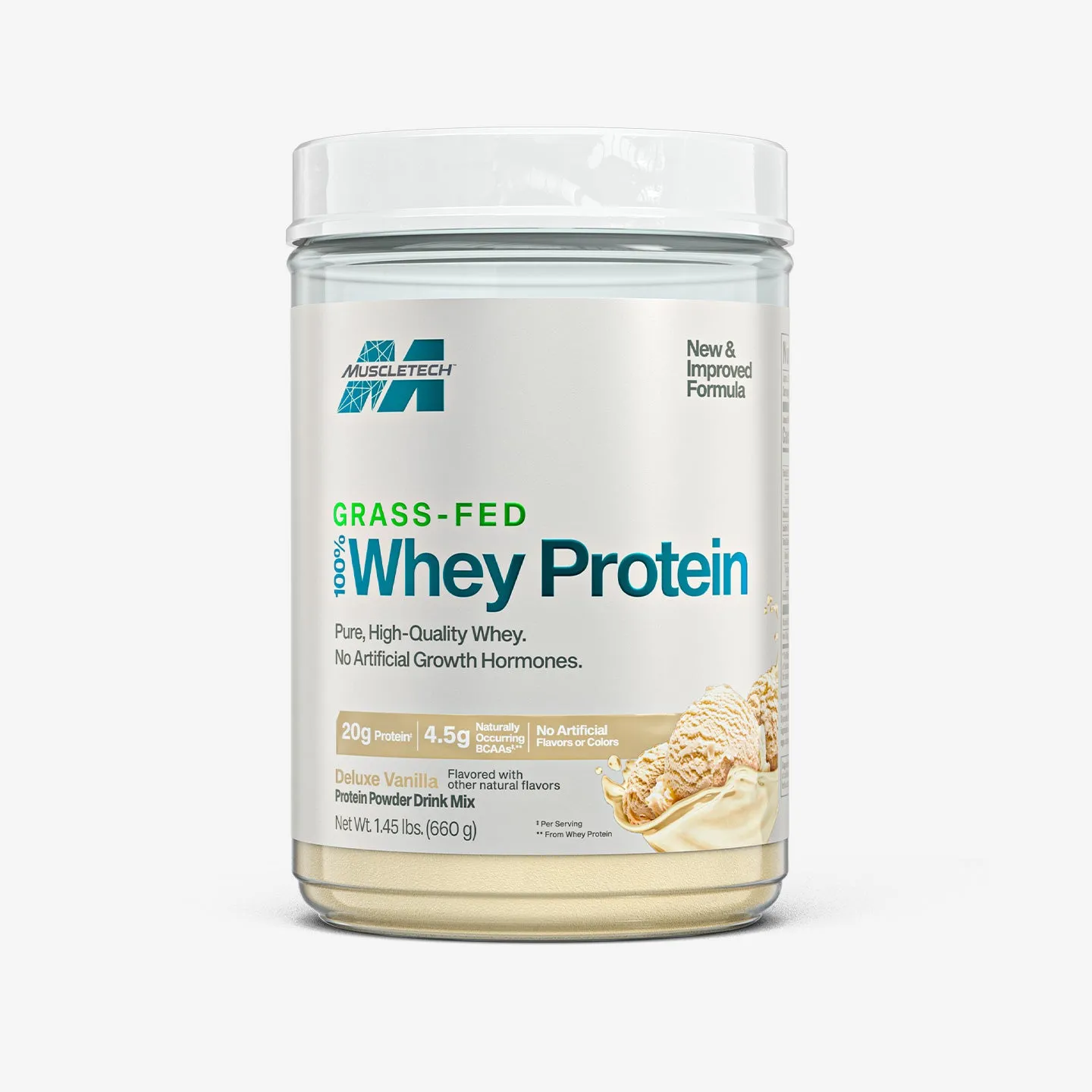 MuscleTech Grass-Fed 100% Whey Protein Pulver 1,45 lb Triple Chocolate Deluxe Vanilla