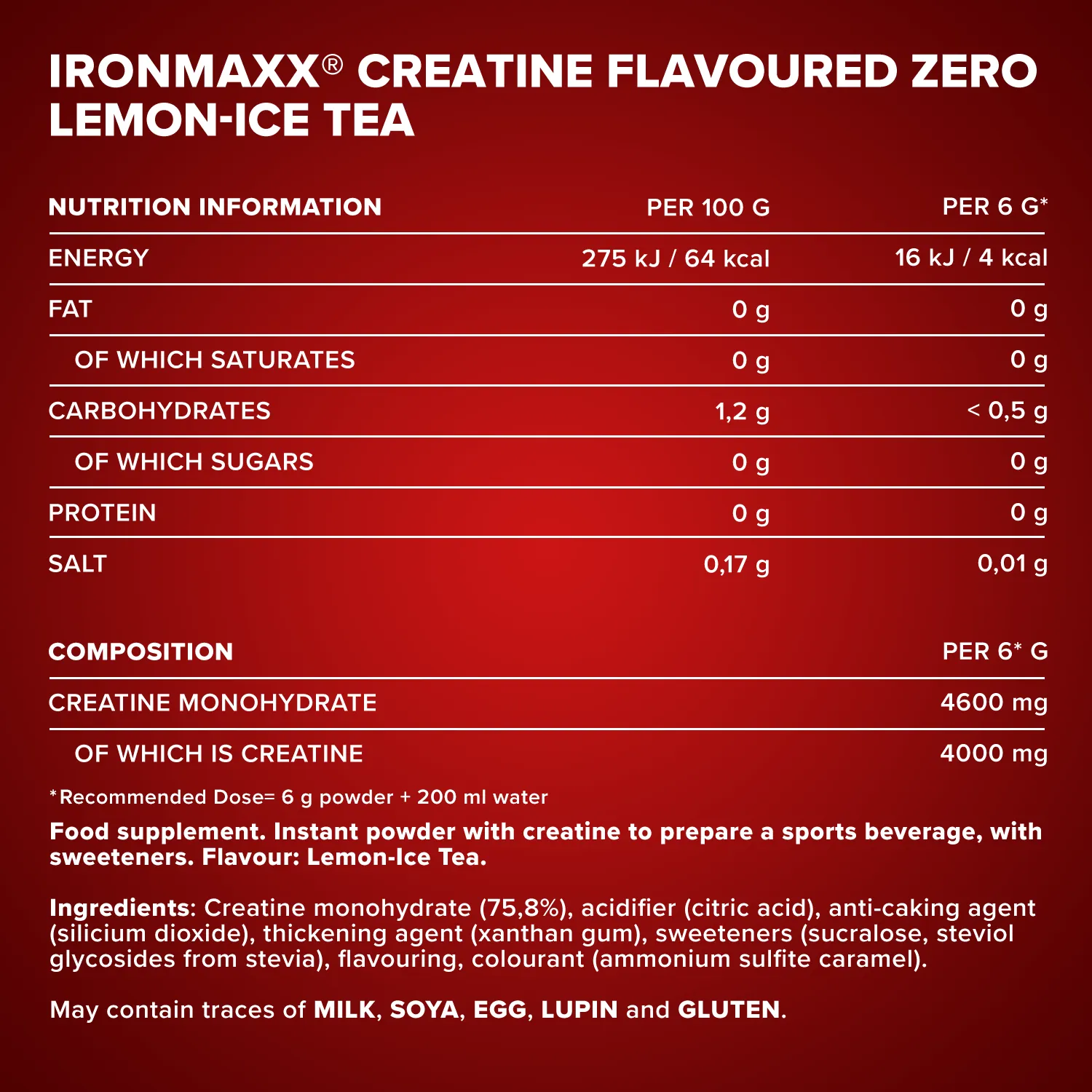 Iron Maxx Zorn Pulver 480 g Himbeere Pre-Workout-Booster Koffein