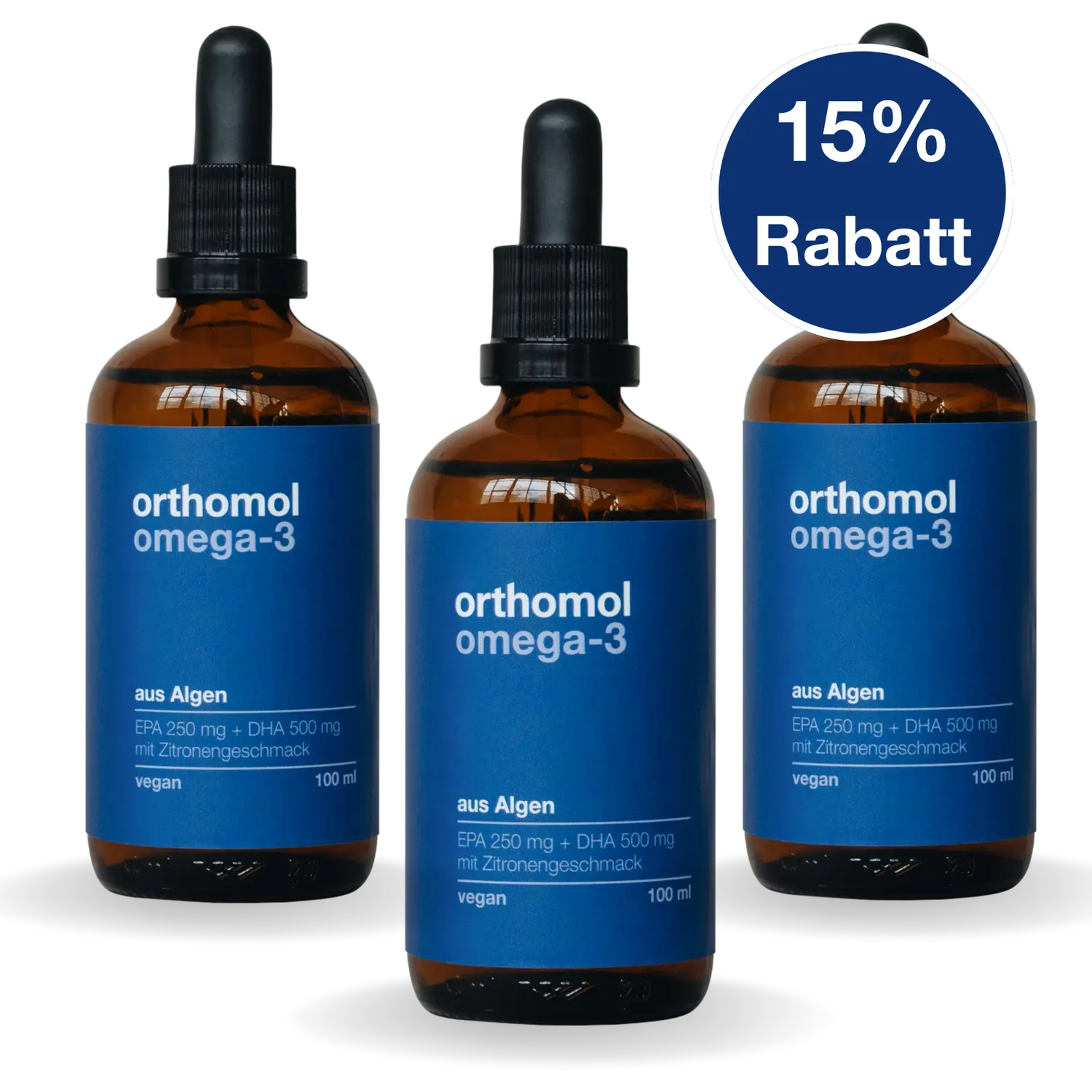 Orthomol Sport Omega-3 Flüssig 1 x 100 ml – Algenöl vegan