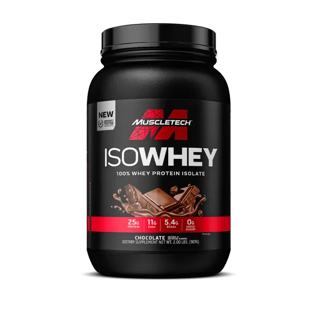 MuscleTech IsoWhey Proteinpulver Schoko 2 lb Isolat
