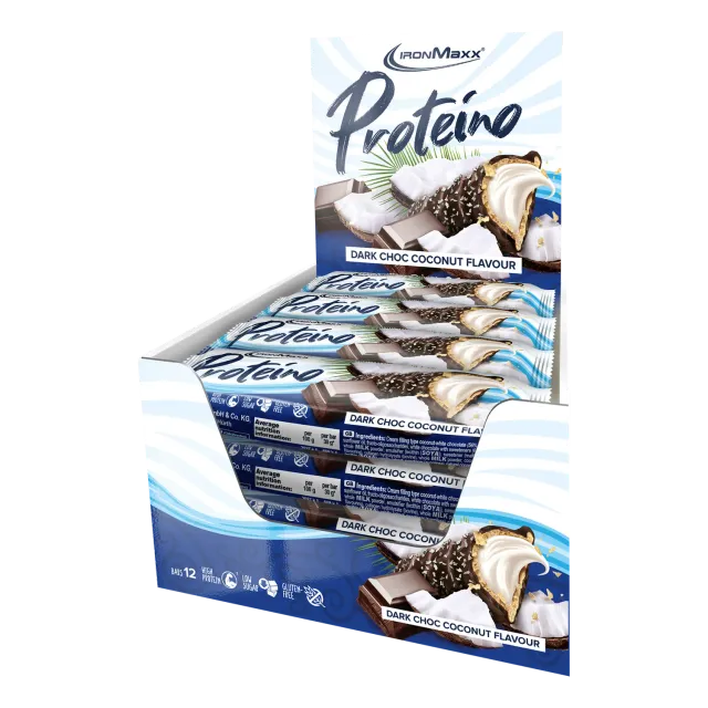Iron Maxx Proteino Proteinriegel 12x30g Dark Choc Coconut zuckerarm