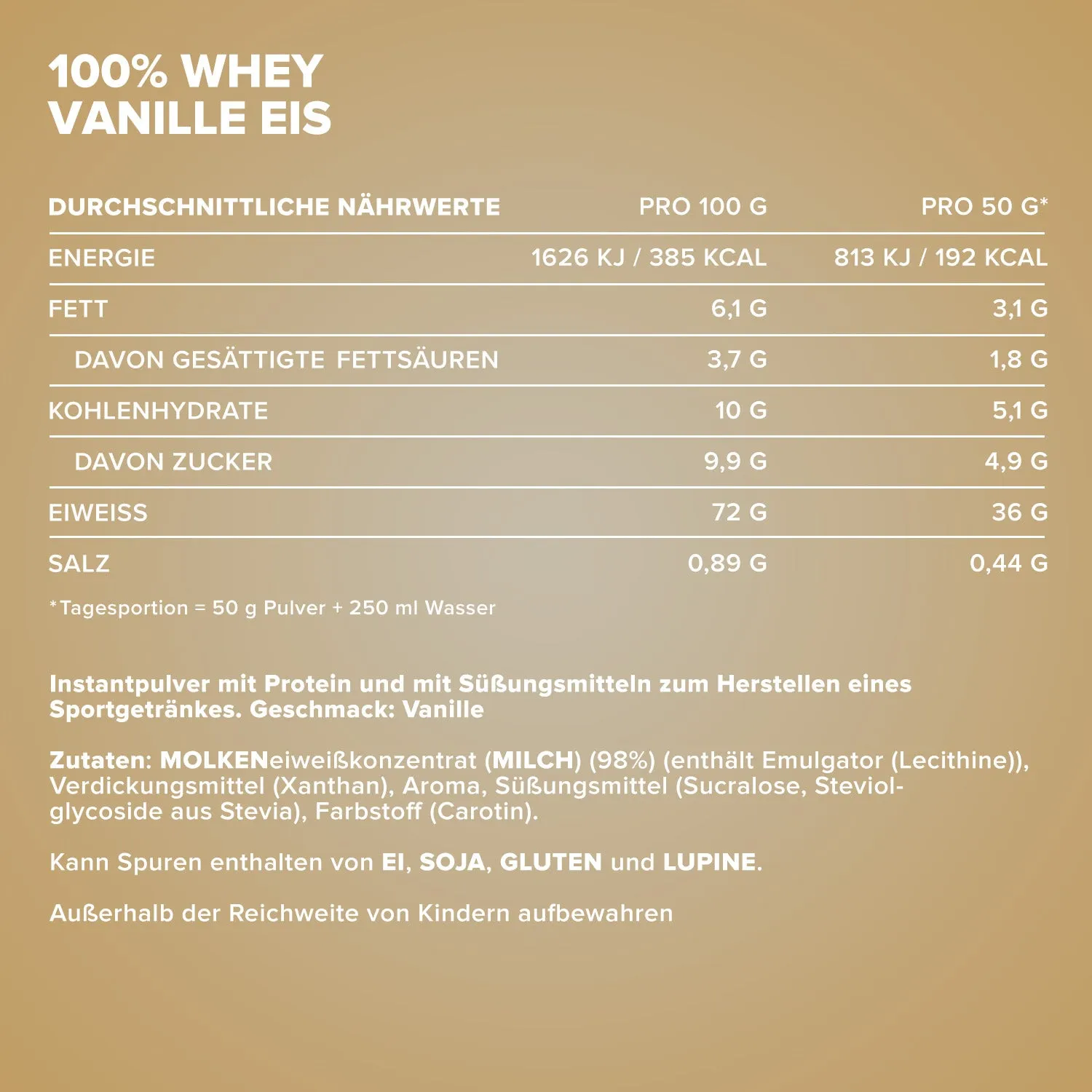 Iron Maxx 100% Whey Protein Pulver 2350g Vanilla