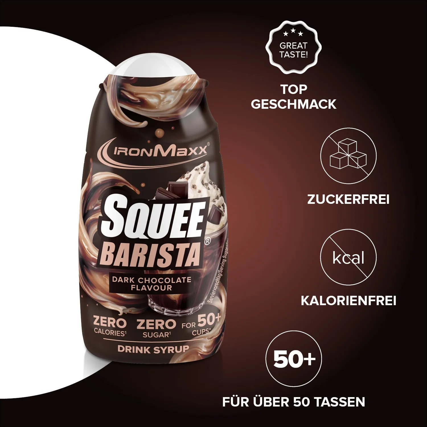 Iron Maxx SqueeBarista Sirup Dark Chocolate 65ml zuckerfrei