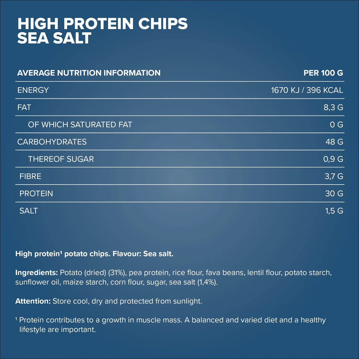 Iron Maxx High Protein Potato Chips Sea Salt 60g vegan