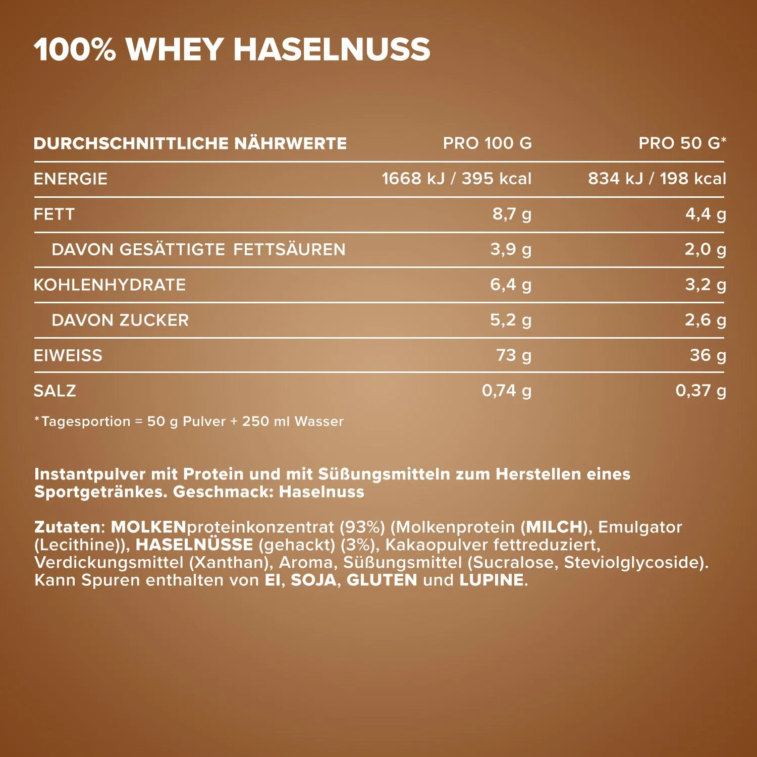 Iron Maxx 100% Whey Protein 900 g Haselnuss Whey
