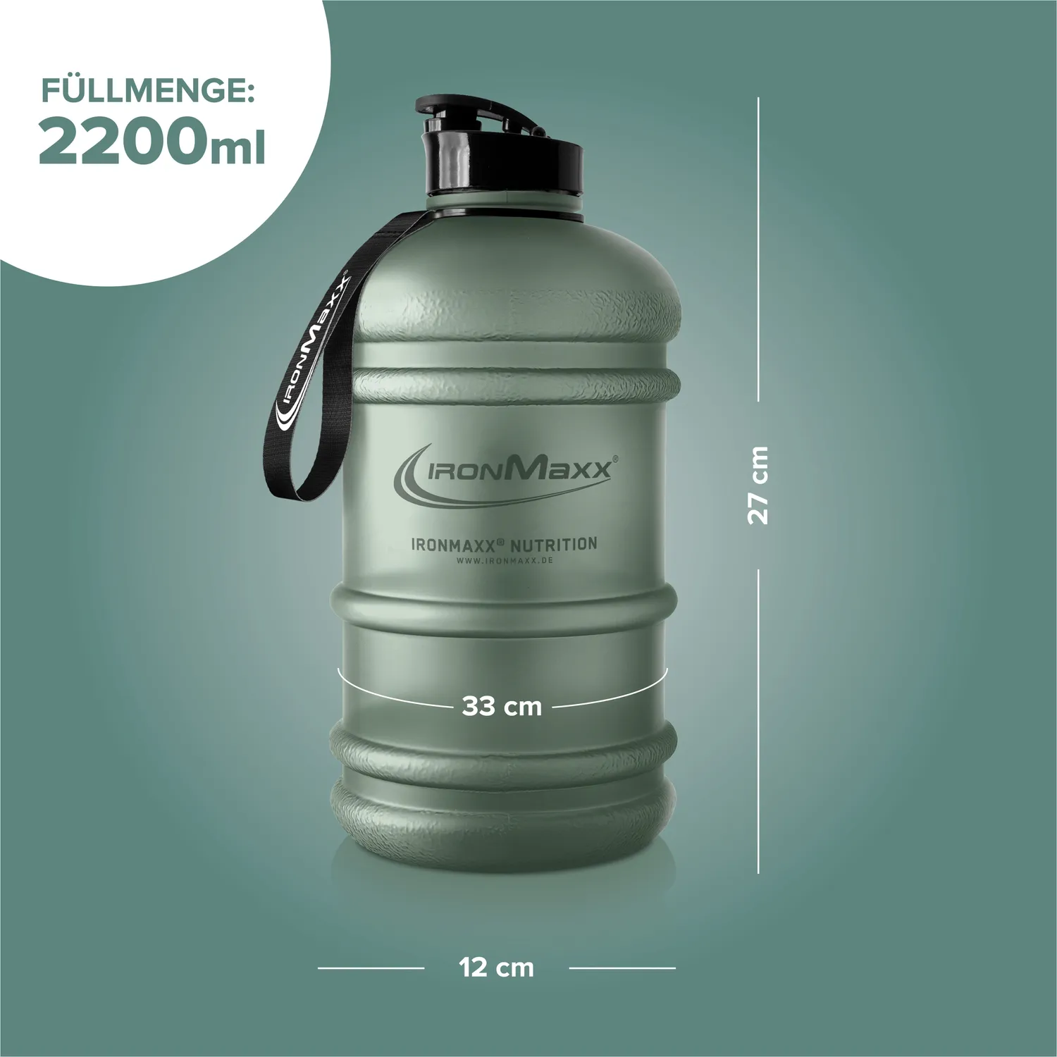 Iron Maxx Water Gallon 2200ml Mineral Green Trinkflasche
