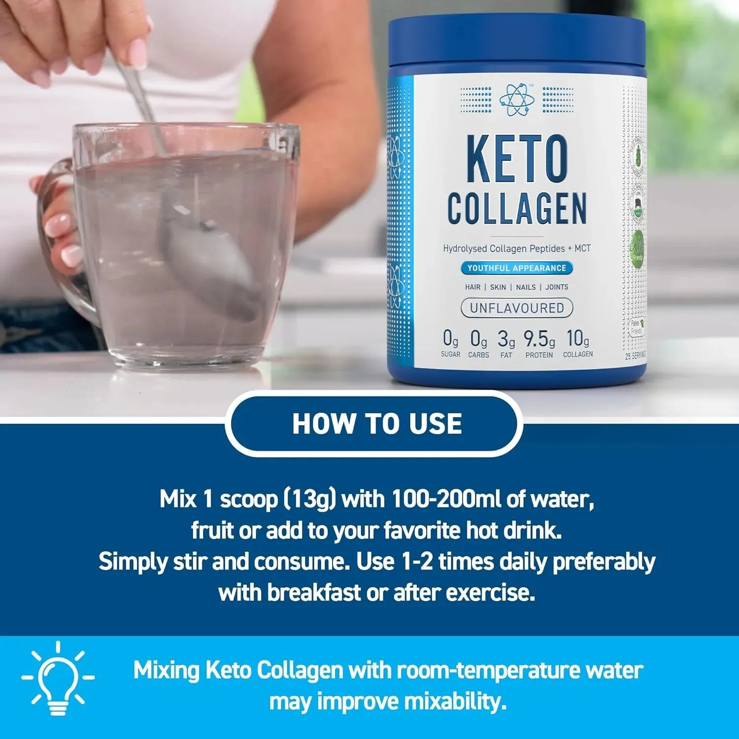 Applied Nutrition Keto Collagen Pulver 325 g zuckerfrei