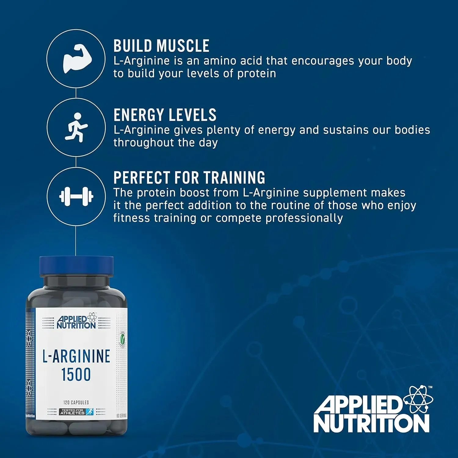 Applied Nutrition L-Arginin 1500 Kapseln 120 Stück vegan