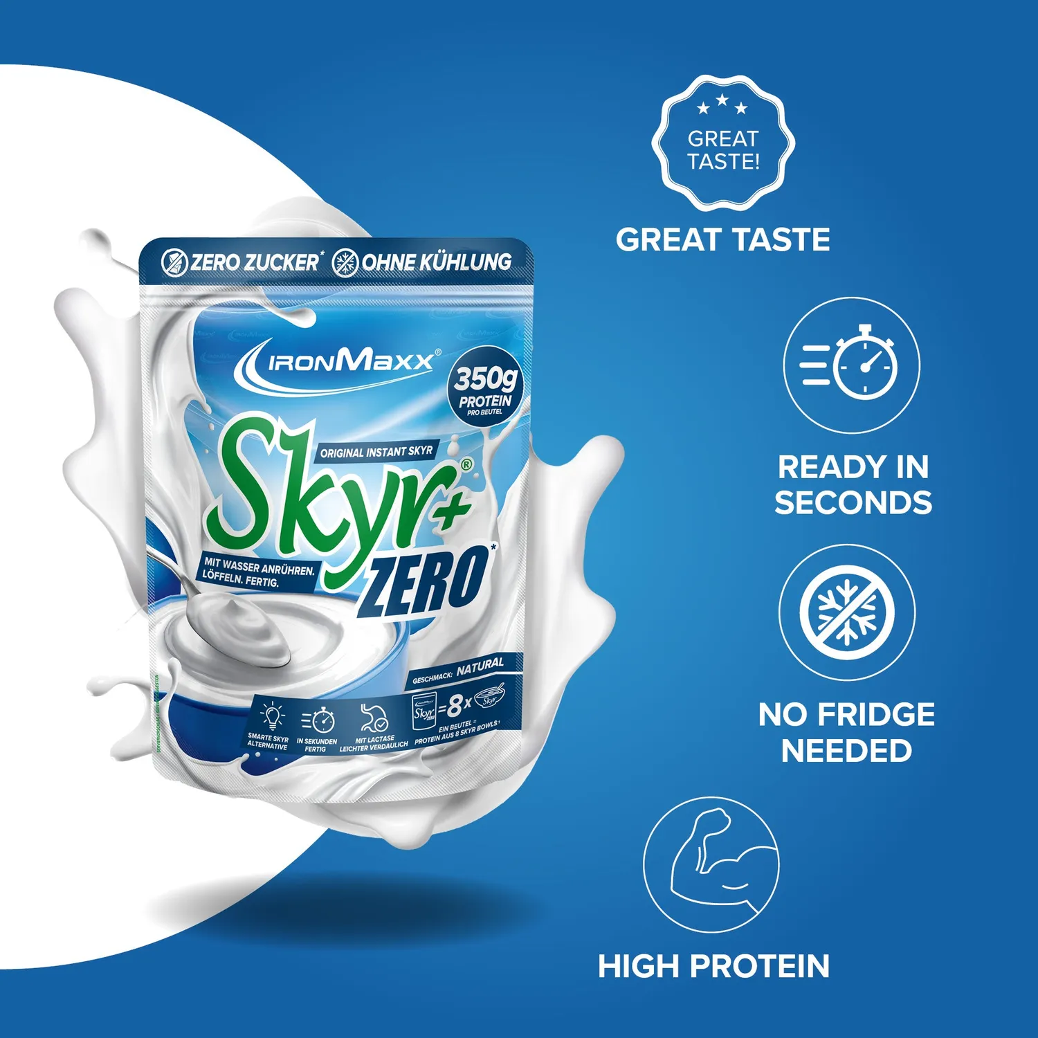 Iron Maxx Skyr Zero Duo Skyr Natur Vanille proteinreich