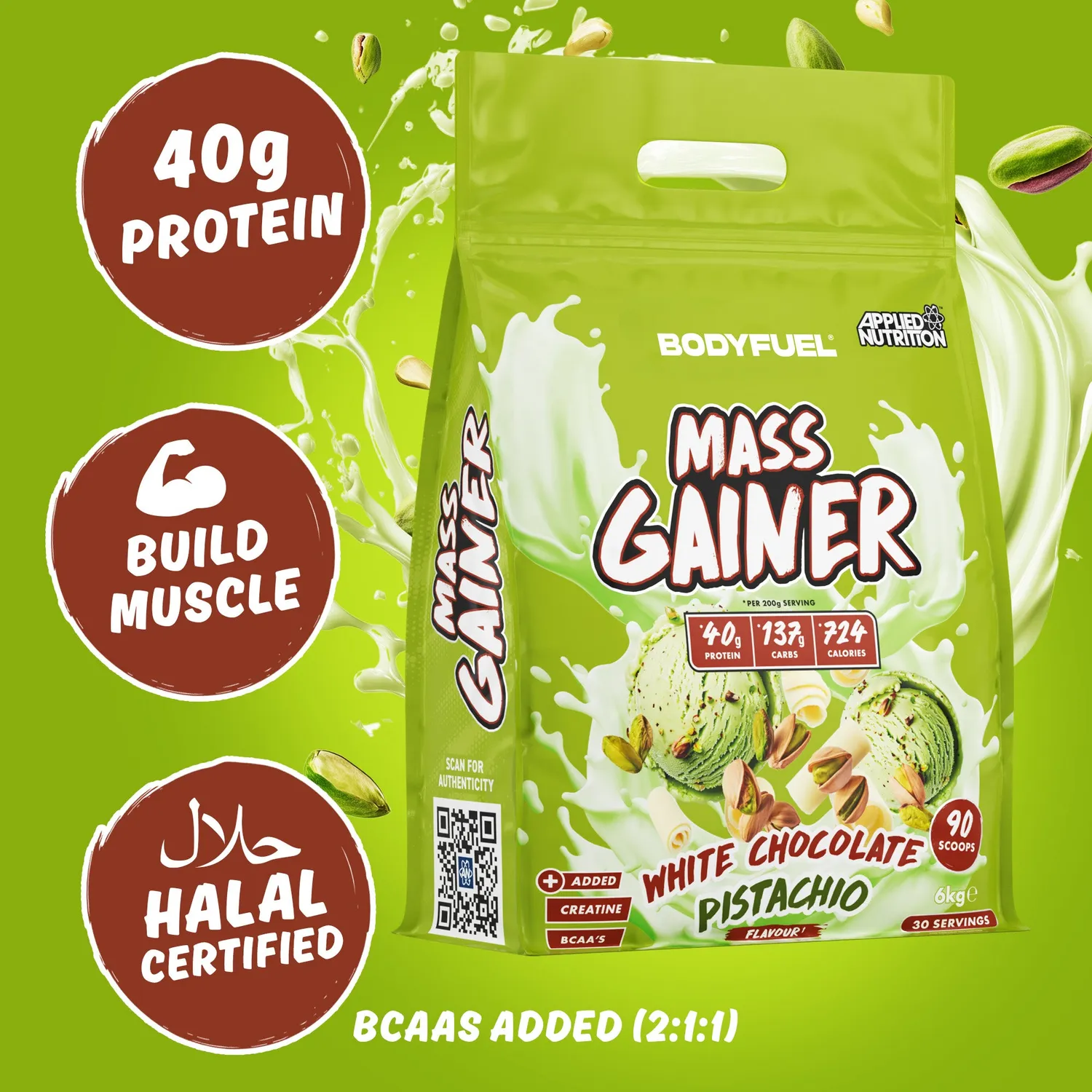 Applied Nutrition BodyFuel Mass Gainer Chocolate Milkshake kalorienreich