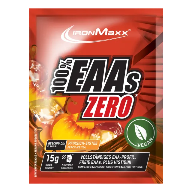 Iron Maxx 100% EAAs Zero 15 g Aminosäuren Peach Ice Tea Zuckerfrei