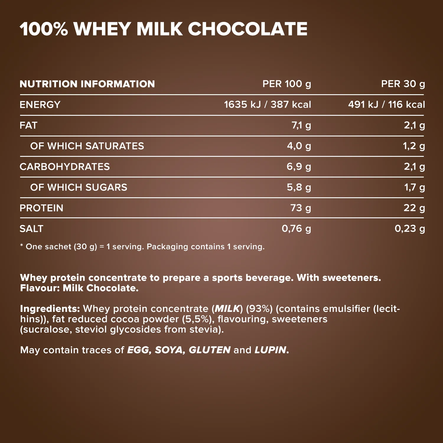 Iron Maxx 100% Whey Protein Pulver 10x30g Schoko
