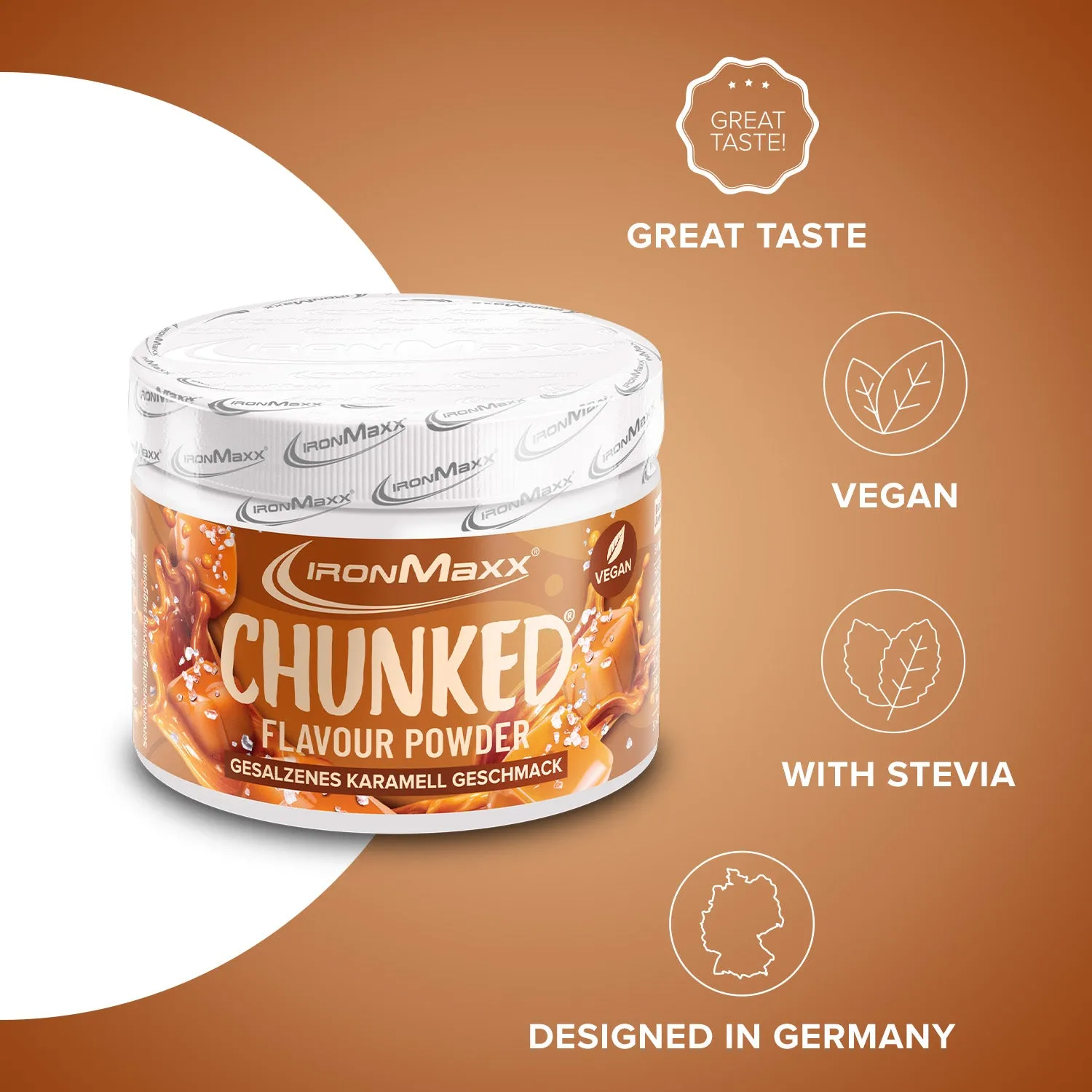 Iron Maxx Chunked Geschmackspulver Salted Caramel 150g vegan