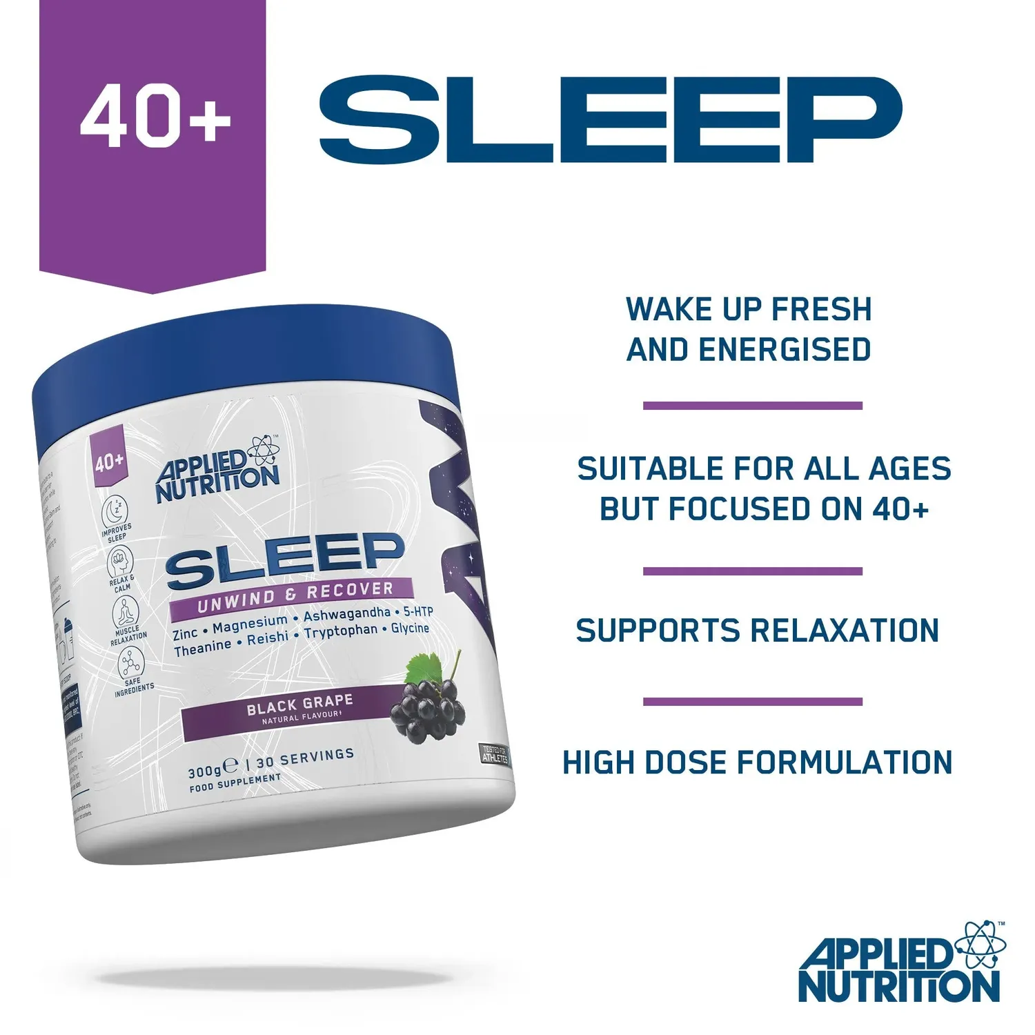 Applied Nutrition Sleep Support Pulver 300g Beere