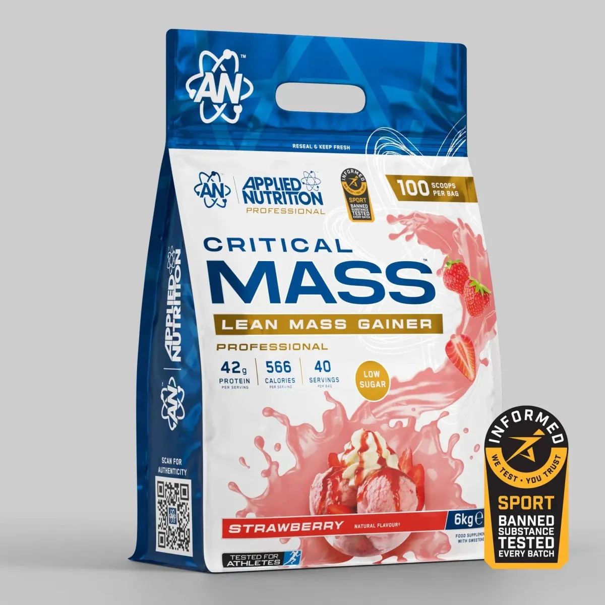 Applied Nutrition Critical Mass Professional Gainer Schokolade 2,4 kg mit Kreatin