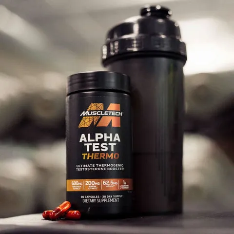 MuscleTech AlphaTest Thermo Testosteron-Supplement 30 Portionen