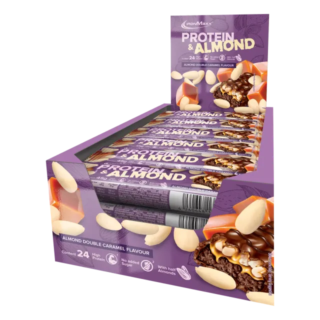 Iron Maxx Protein & Almond 24x45 g Almond Double Caramel Proteinriegel