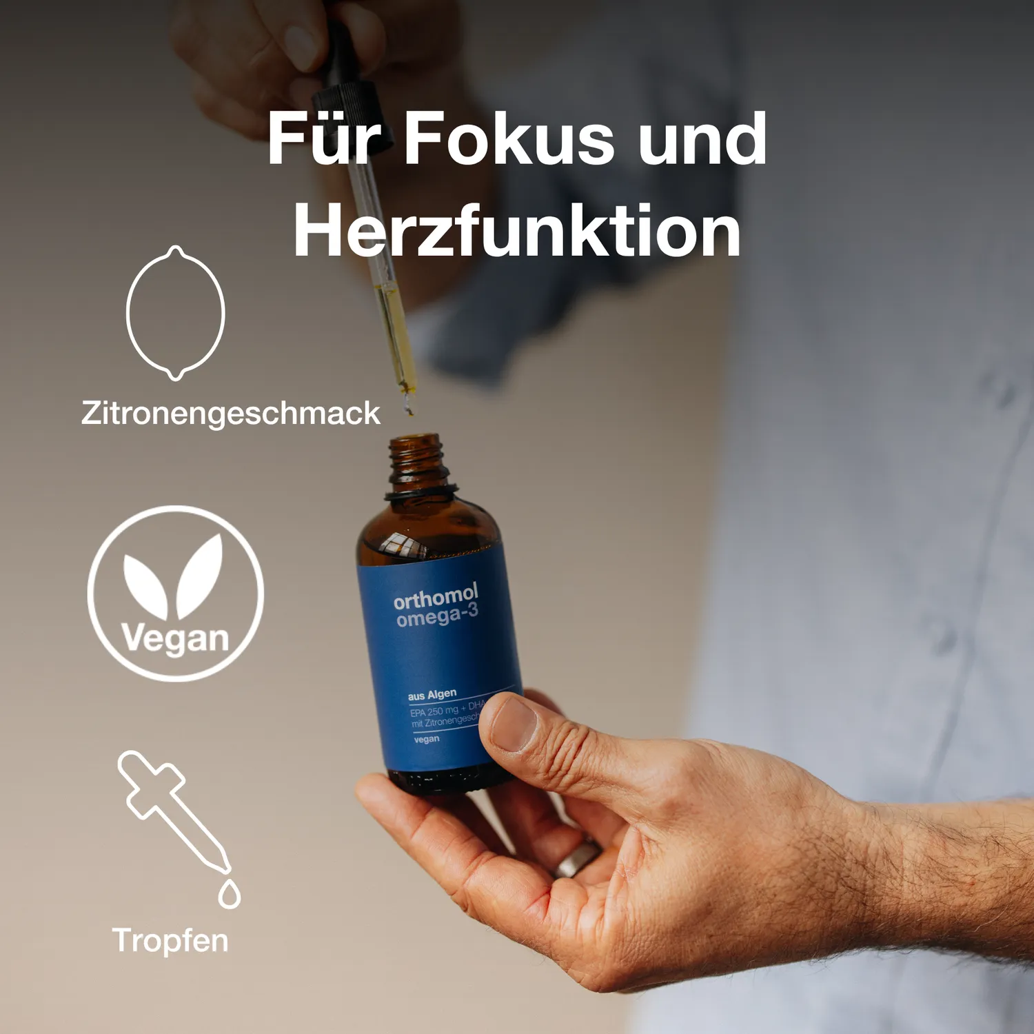 Orthomol Sport Omega-3 Flüssig 1 x 100 ml – Algenöl vegan