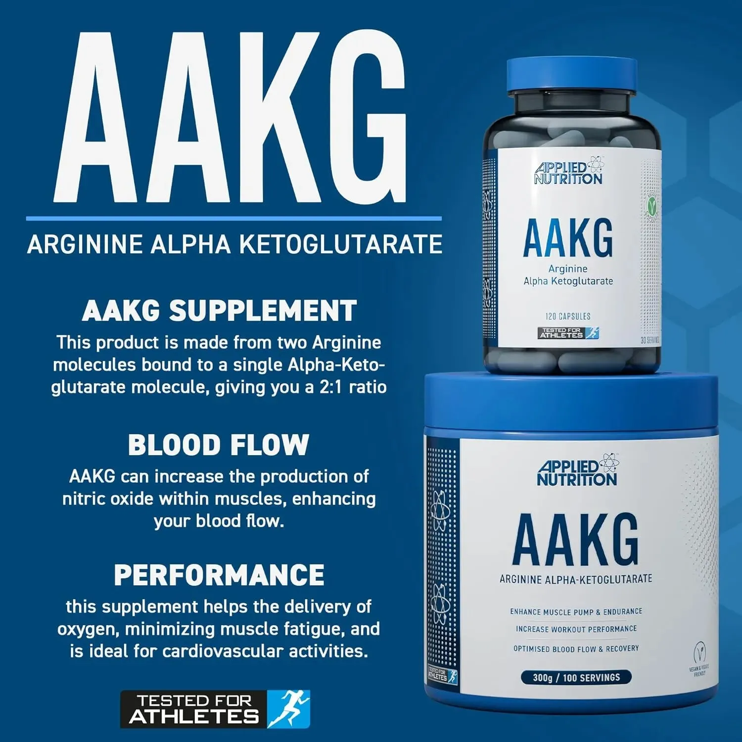 Applied Nutrition AAKG Pulver 300g 100 Portionen Pump Pre-Workout