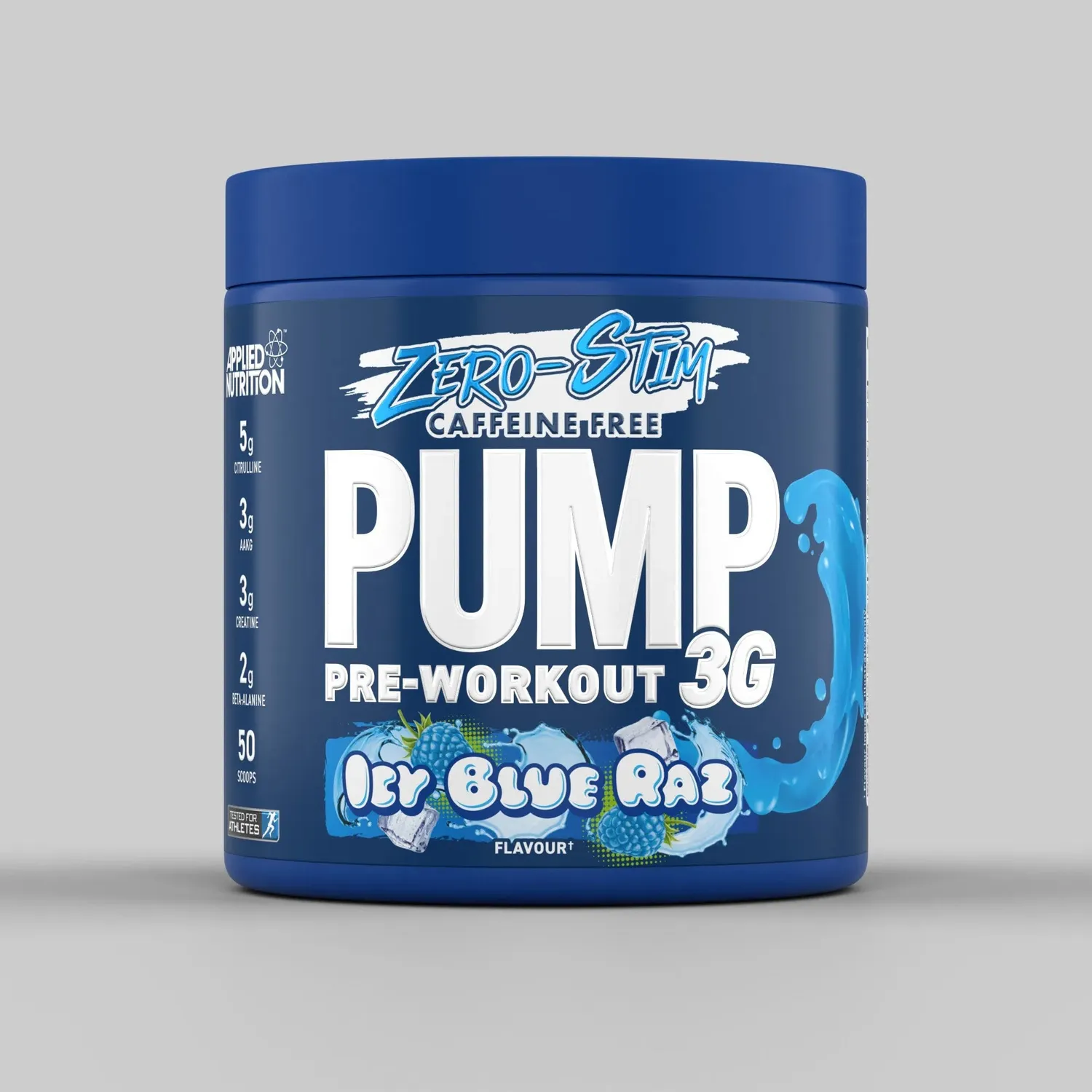 Applied Nutrition Pump 3G Zero Stim Pre-Workout Eisblauer Raz 375 g koffeinfrei