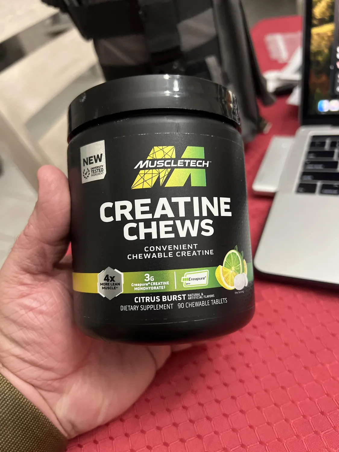 MuscleTech Creatine Chews Kreatin-Kautabletten ohne Geschmack