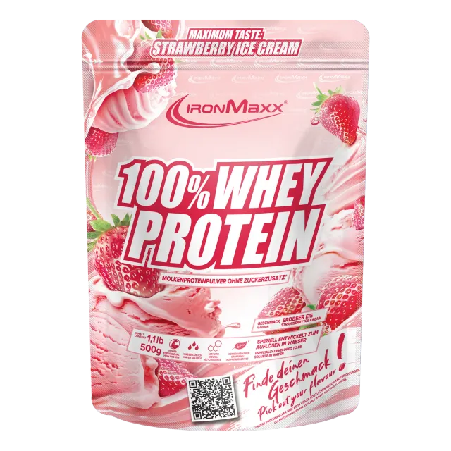 Iron Maxx 100% Whey Protein 500 g Strawberry Ice Cream Eiweißpulver