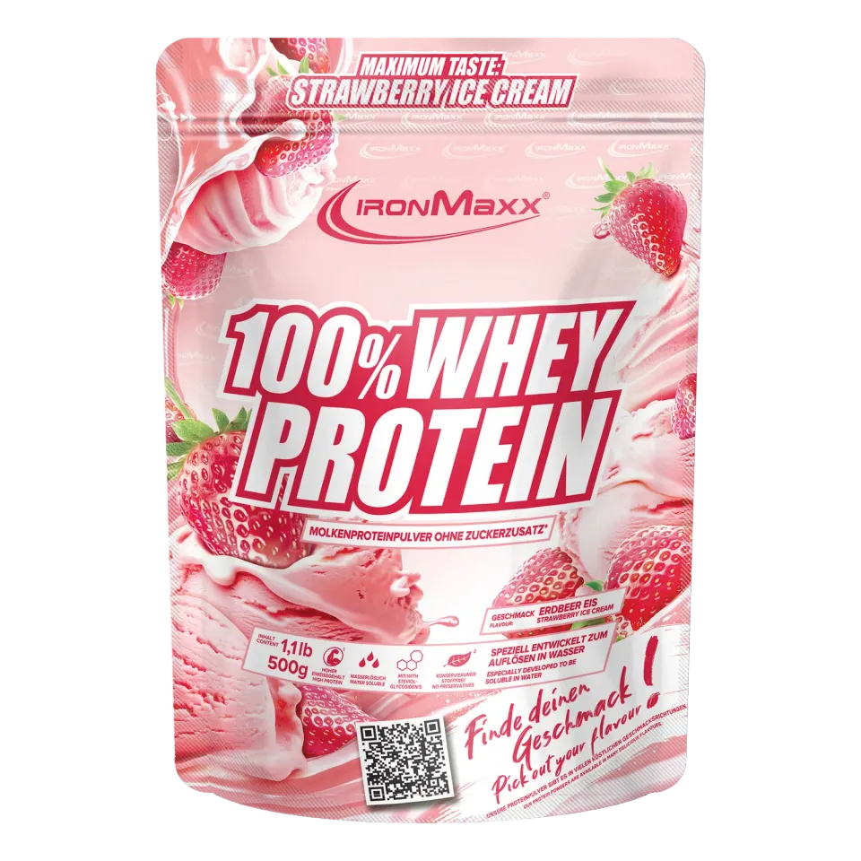 Iron Maxx 100% Whey Protein 500 g Strawberry Ice Cream Eiweißpulver