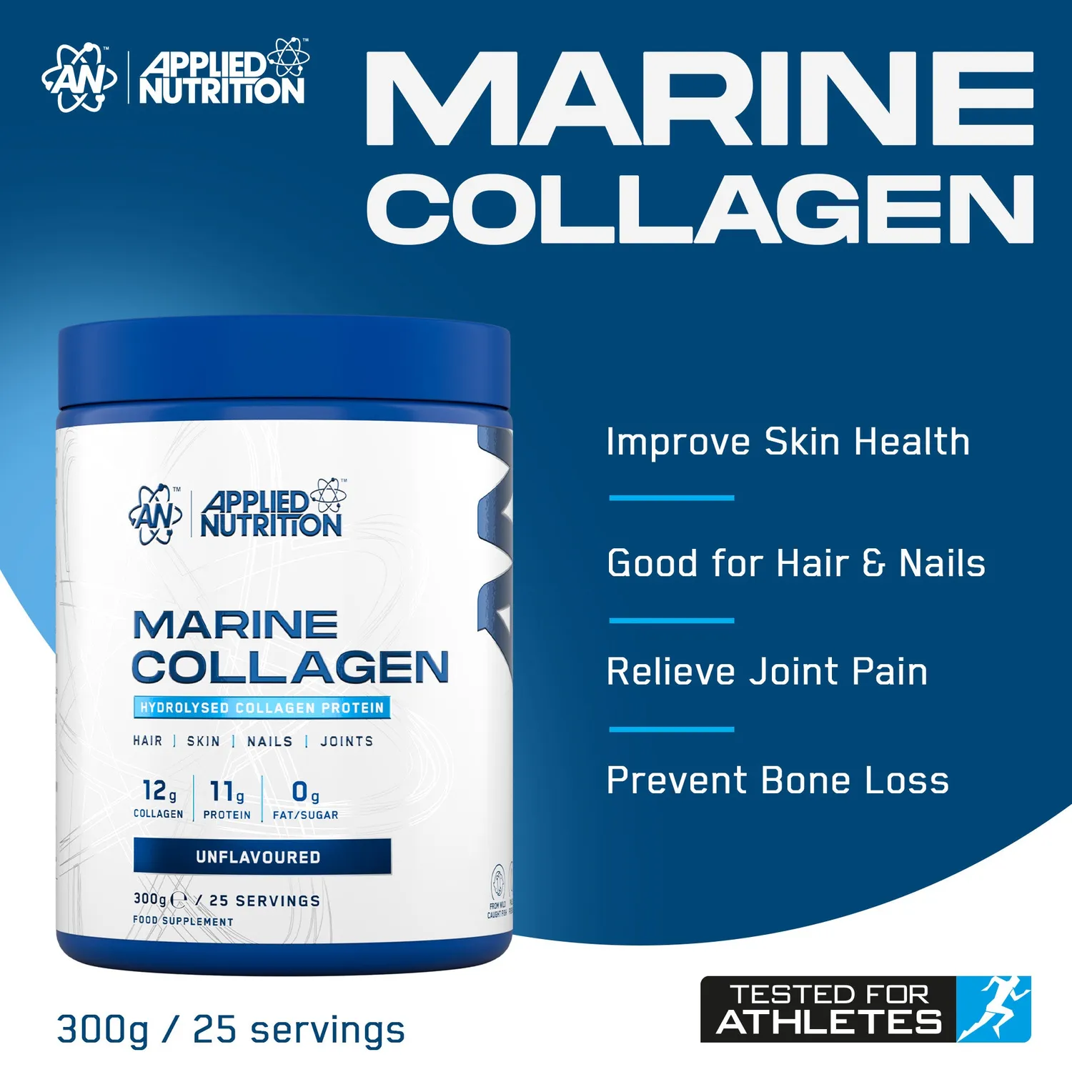 Applied Nutrition Marine Collagen Kollagenpulver 300 g geschmacksneutral