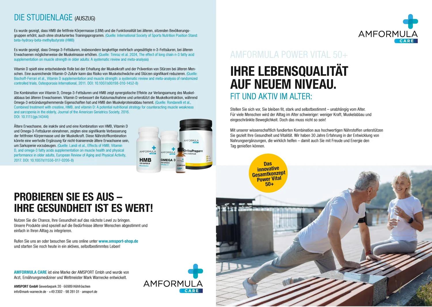 AMSPORT AMFORMULA OrthoPREPARE Collagen Plus Kollagen Kirsche Grapefruit