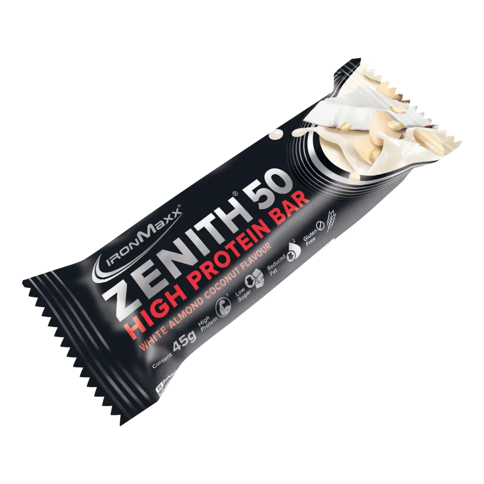 Iron Maxx ZENITH® 50 Proteinriegel 45 g White Almond Coconut Crisp