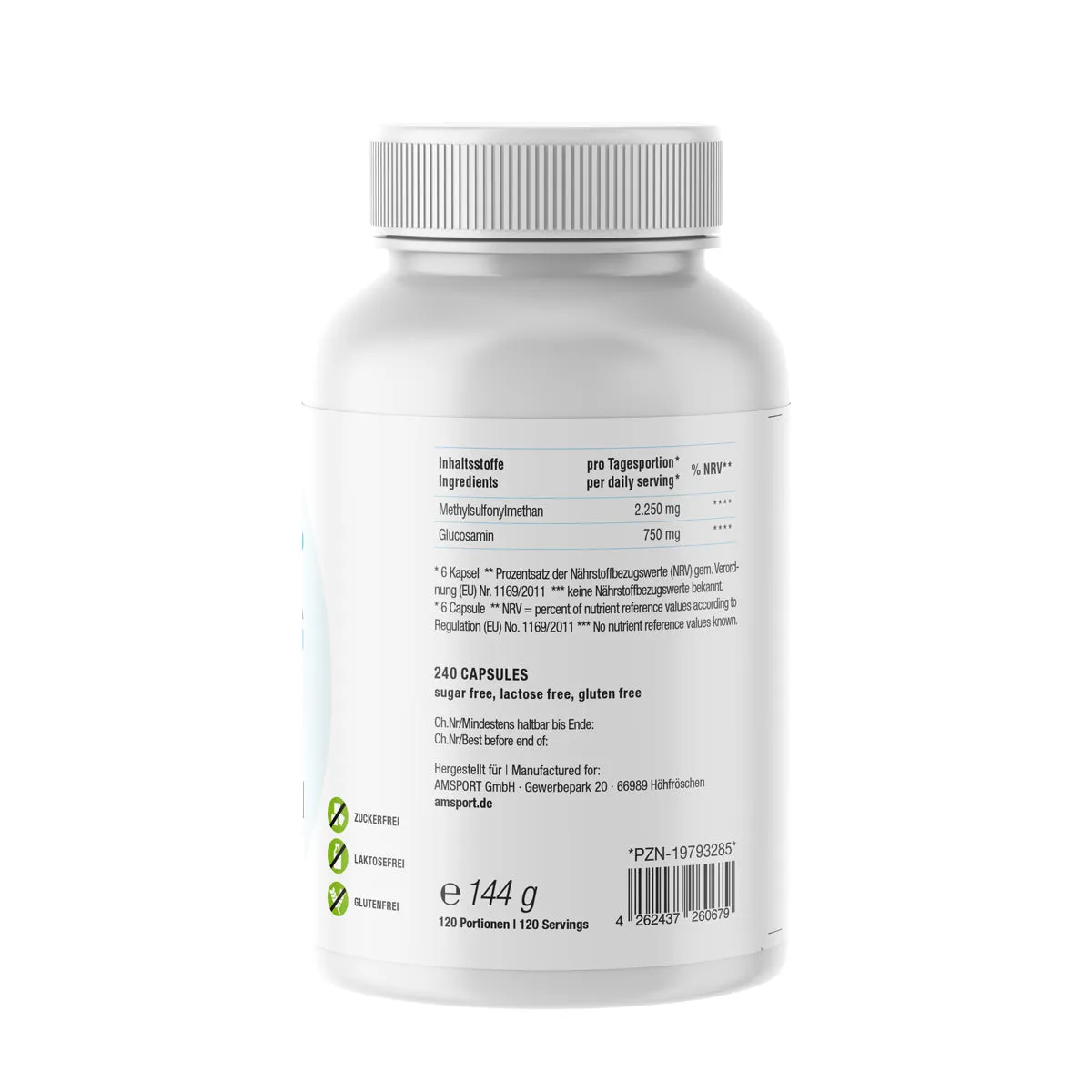 AMFORMULA Care MSM Glucosamin HCL Kapseln 240 Stück