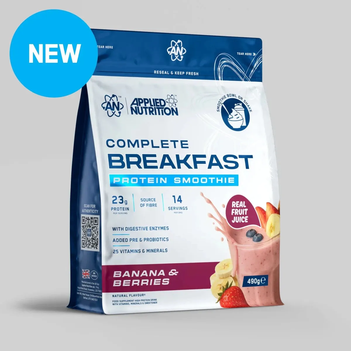 Applied Nutrition Complete Breakfast Protein Shake Apfel Zimt 14 Port.