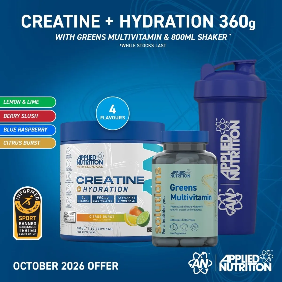 Applied Nutrition Performance Kreatin Peptid Pulver Unflavoured 60 Port