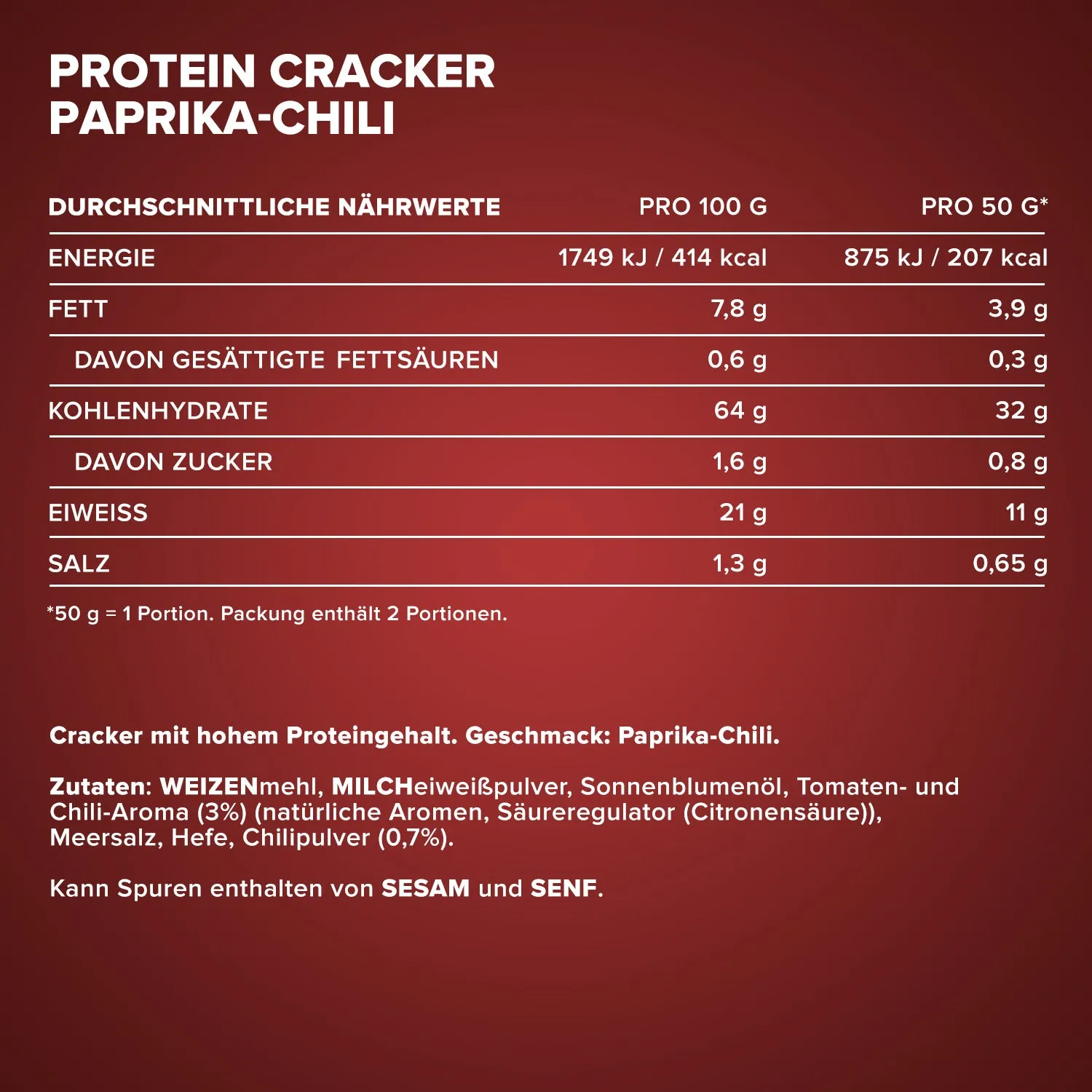 Iron Maxx Protein Cracker 100 g Paprika Chili Protein Chips