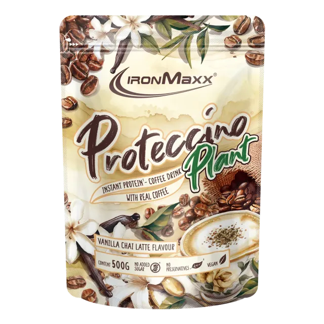 Iron Maxx Proteccino Plant Proteinpulver 500 g Vanilla Chai Latte vegan