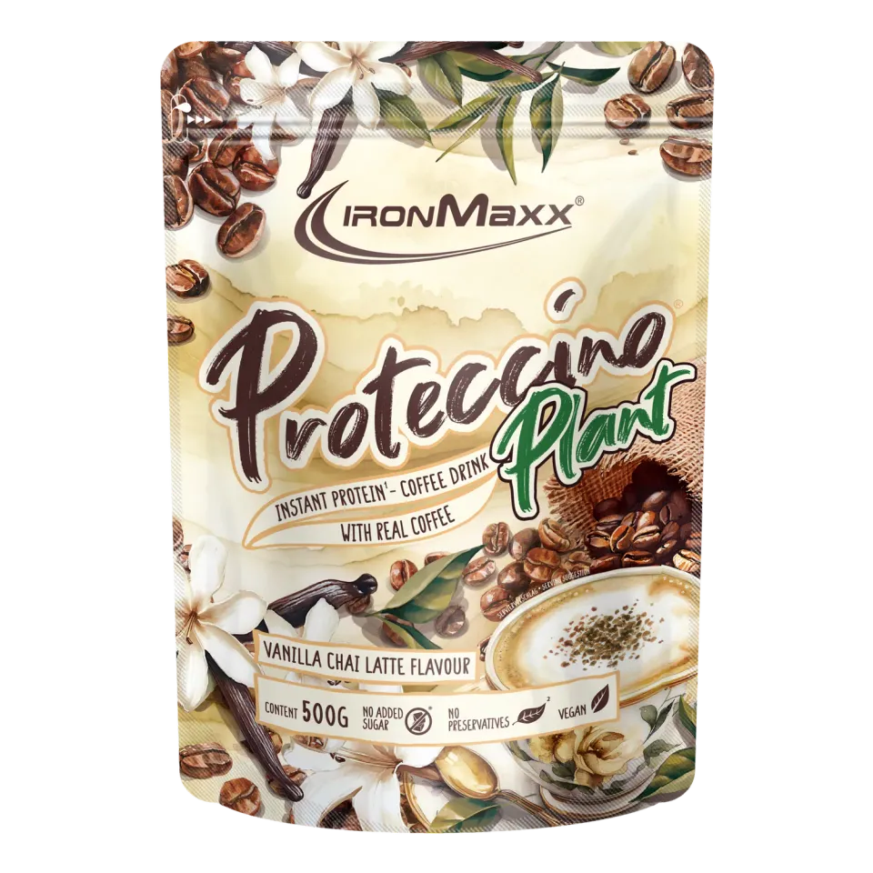 Iron Maxx Proteccino Plant Proteinpulver 500 g Vanilla Chai Latte vegan