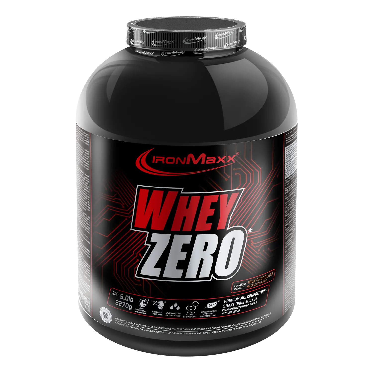Iron Maxx Whey ZERO Proteinpulver Milchschokolade 2270 g – zuckerfrei