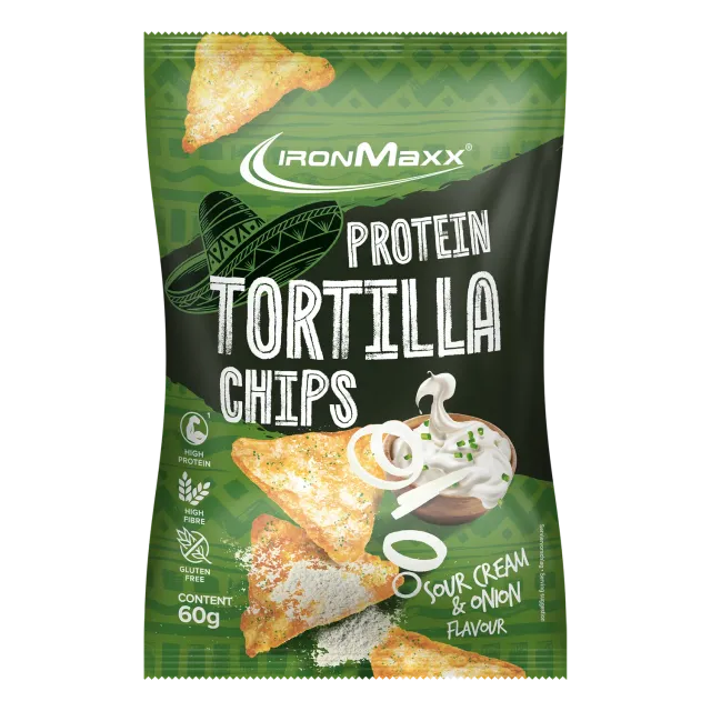 Iron Maxx Protein Tortilla Chips Sour Cream 60g vegan