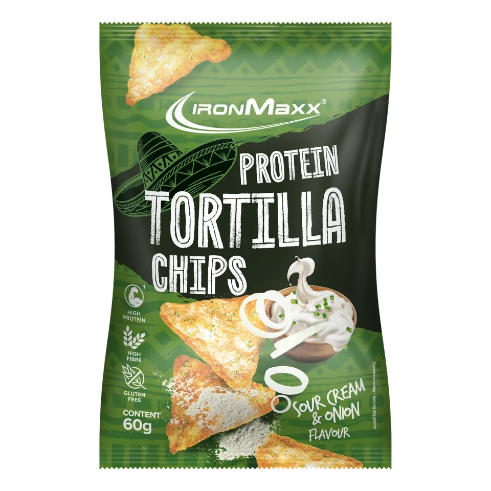 Iron Maxx Protein Tortilla Chips Sour Cream 60g vegan