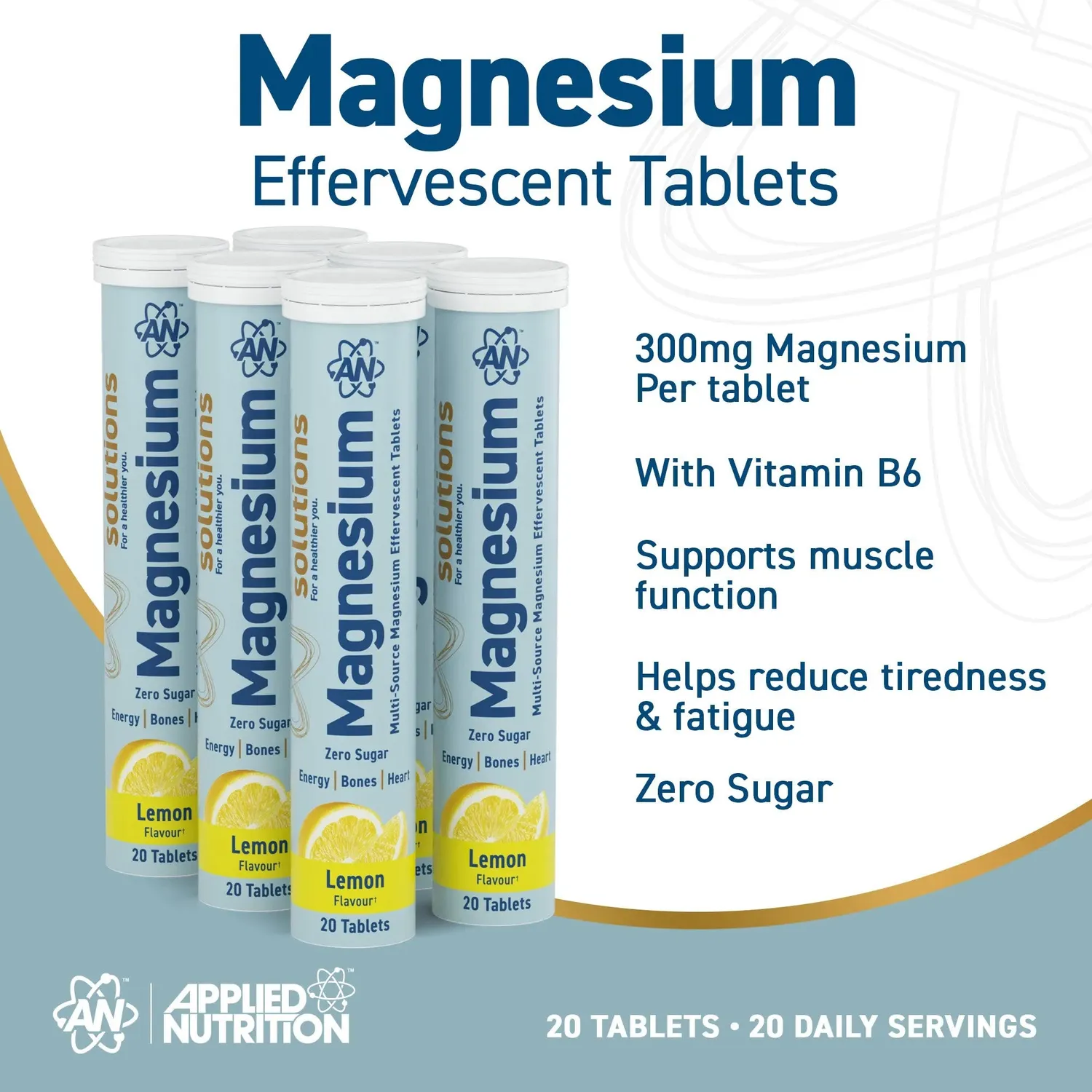 Applied Nutrition Solutions Magnesium Brausetabletten Zitrone-Limette
